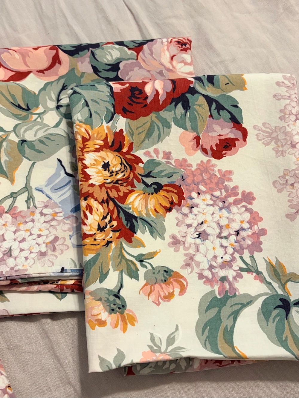 Ralph Lauren Allison Standard Pillowcases vintage set of 2 cottagecore cotton - Picture 4 of 4